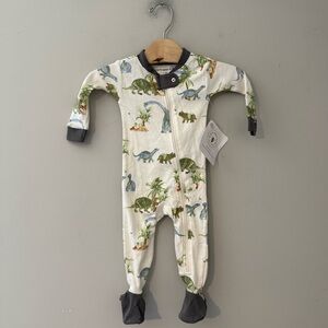 $12‎ ADD ON Burt’s Bees Baby Dinosaur Zippy 3-6M NWT Little Sleepies Zara
